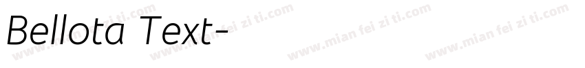 Bellota Text字体转换